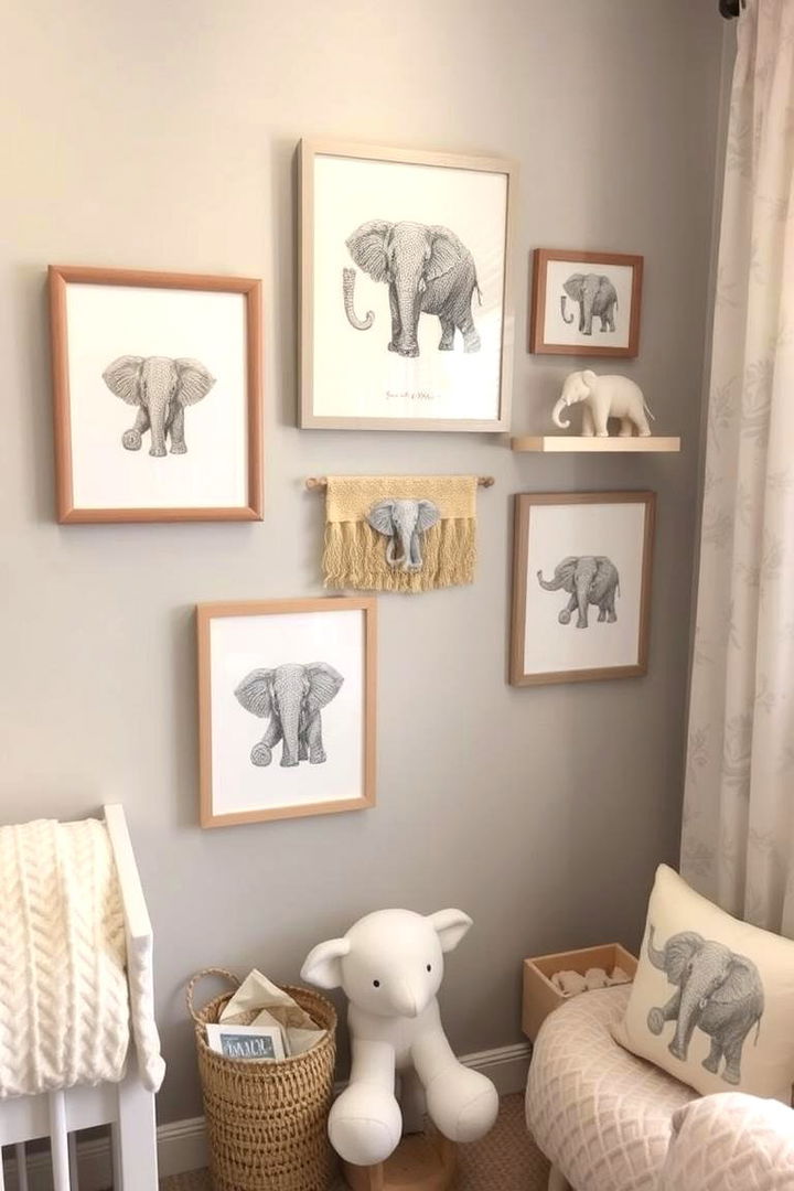Elephant Motif Accents - 22 Safari Nursery Decor Ideas