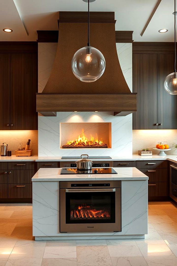 Elevated Culinary Experiences - 22 Kitchens With Fireplaces