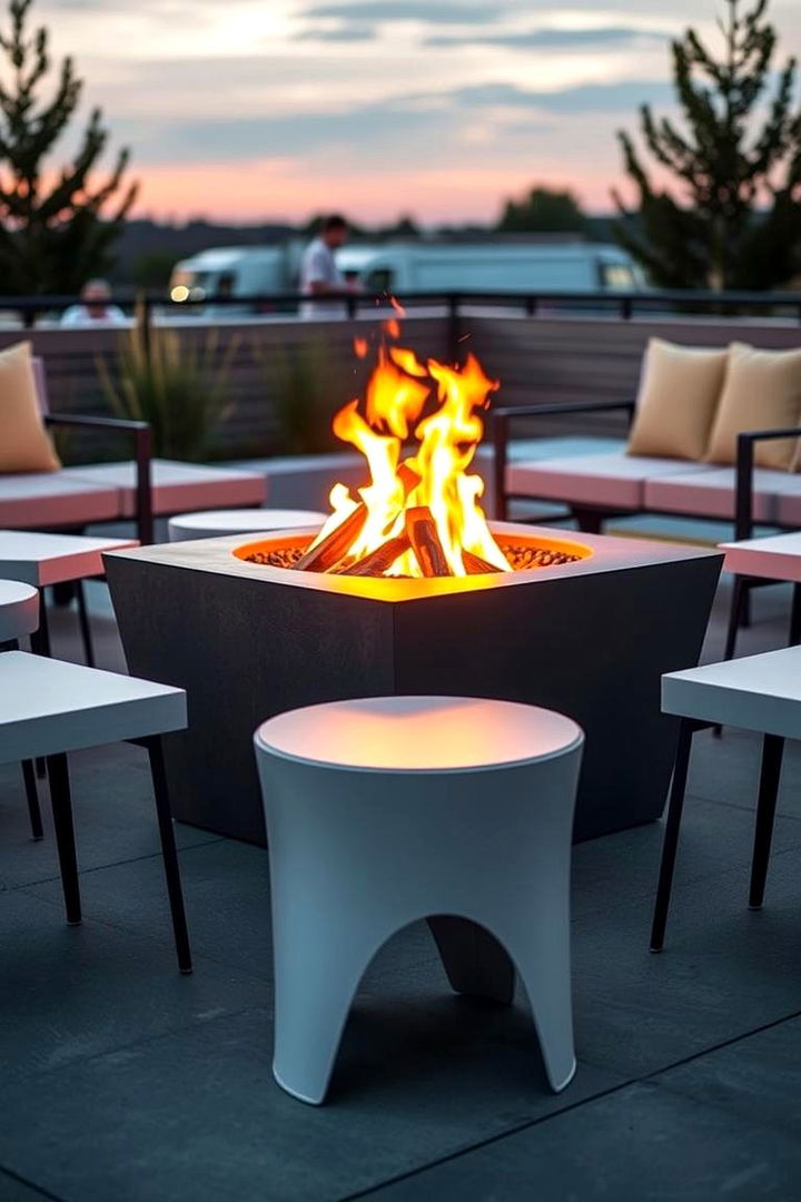 Elevated Fire Pit Stools - 22 Fire Pit Seating Ideas