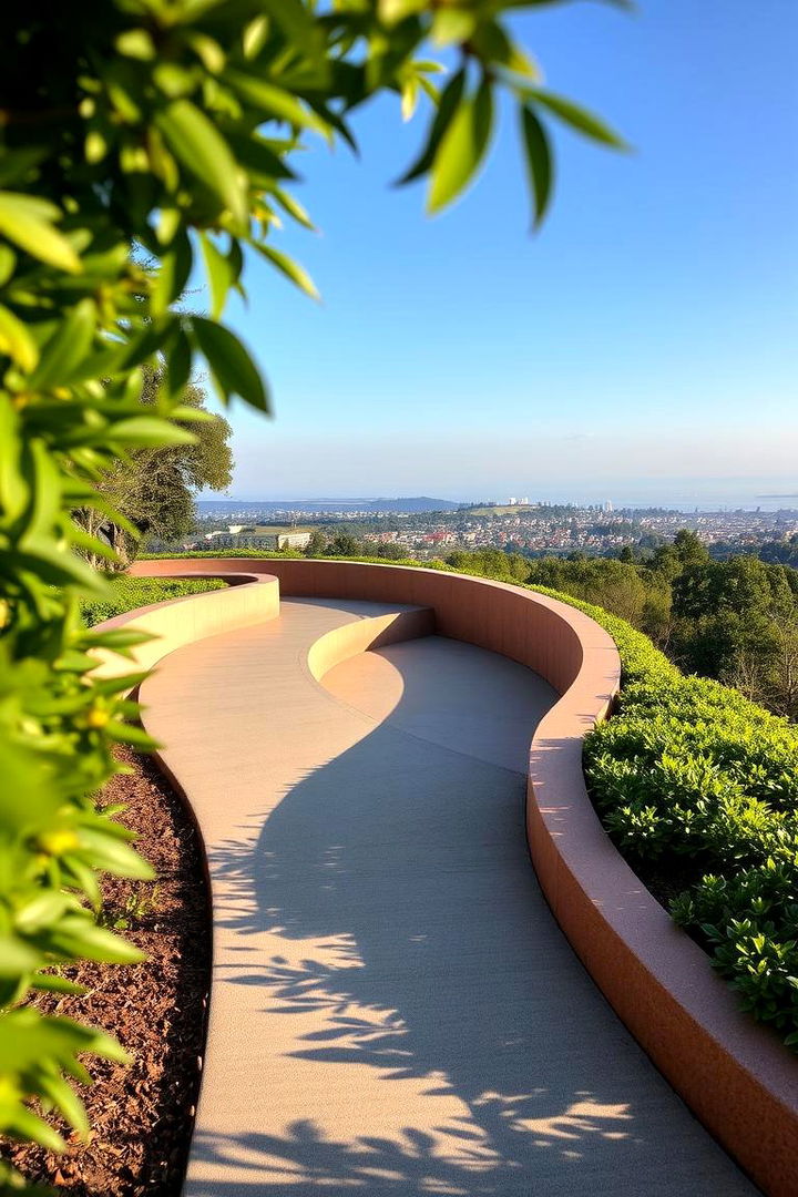 Elevated Garden Curved Walkway - 22 Curved Walkway Ideas