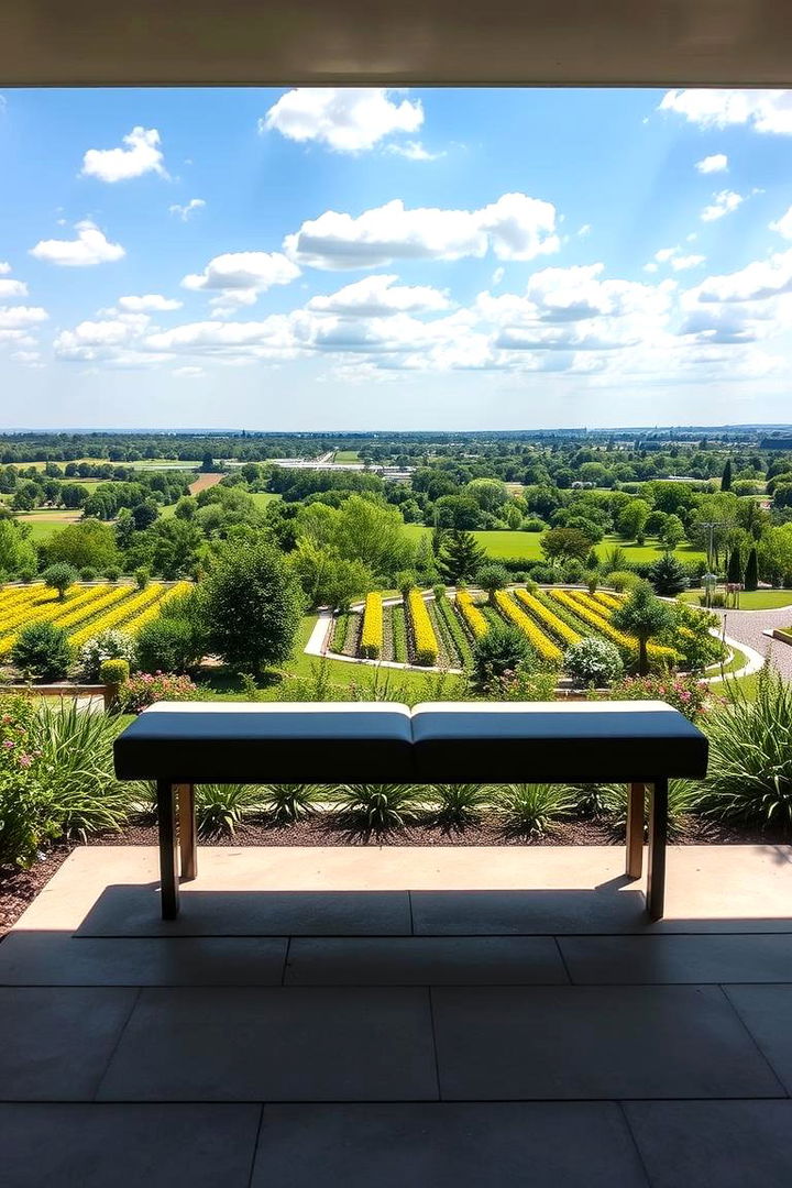 Elevated Landscape Viewing Bench - 22 Garden Bench Ideas