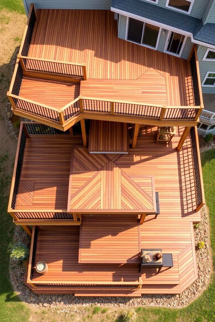 Elevated Multi Level Decking - 22 Deck Flooring Ideas