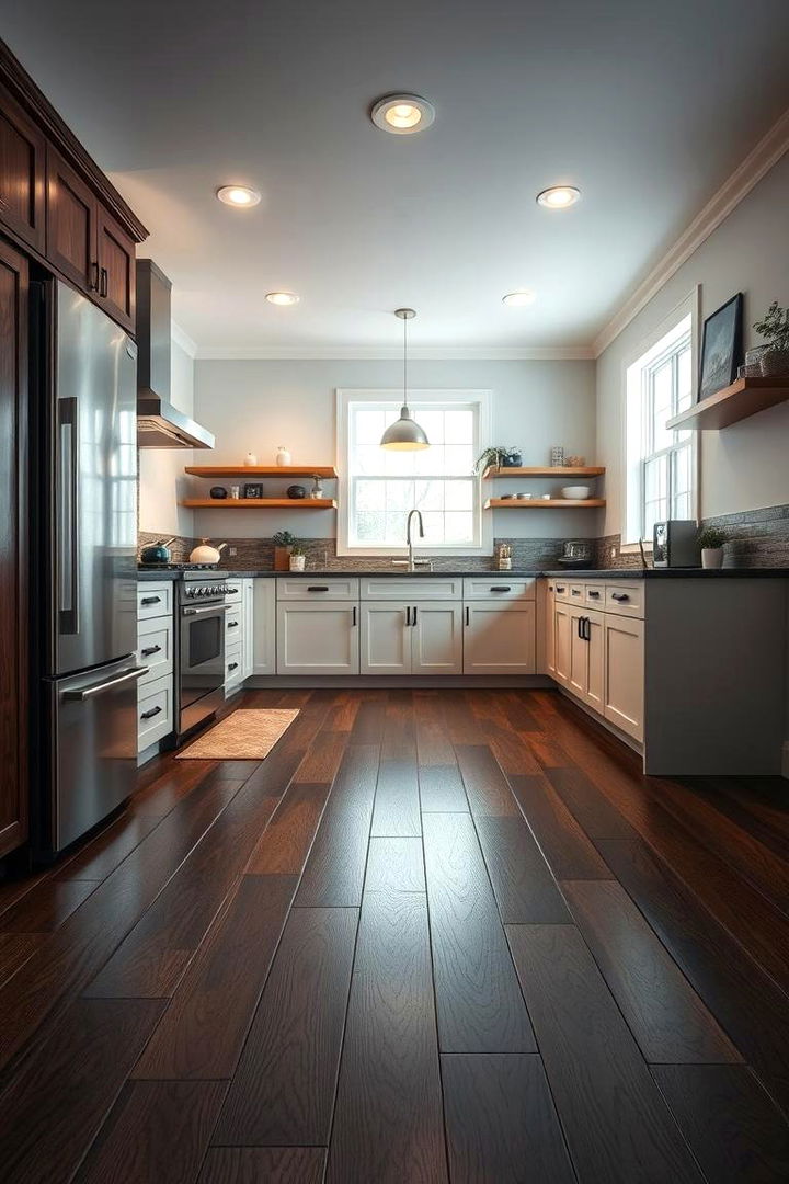 Elevated Sound and Acoustic Experiences - 22 Kitchen With Dark Wood Floors