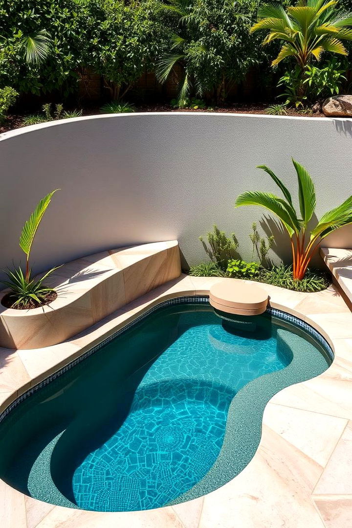 Embedded Seating Plunge Pool - 22 Plunge Pool Ideas