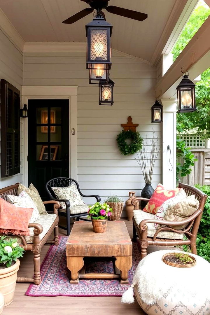 Embrace Boho Chic Styles - 22 Small Front Porch Ideas