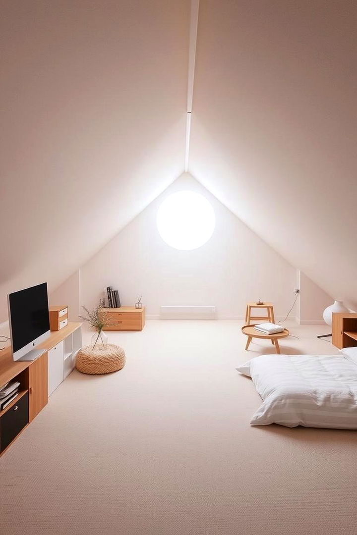 Embrace Minimalism - 22 Low Ceiling Small Attic Room Ideas
