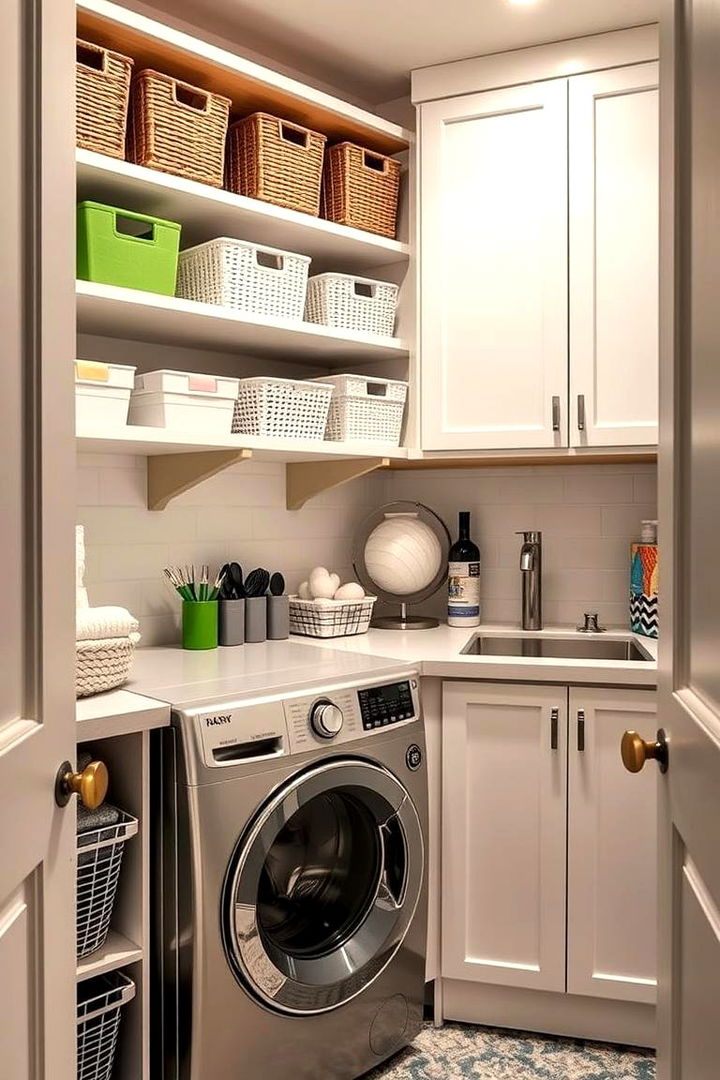 Embrace Open Shelving - 22 Laundry Room Storage Ideas