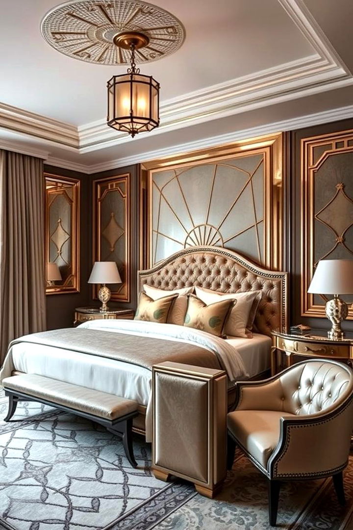 Embracing Art Deco Influences - 22 Large Bedroom Design Ideas