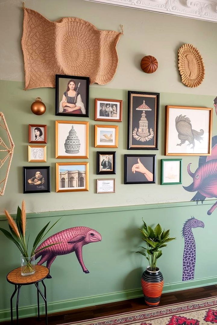 Embracing Artistic Wall Features - 22 Boho Sage Green Bedroom Ideas