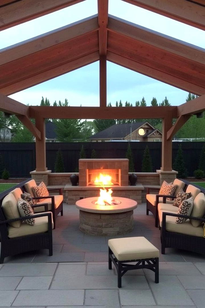 Embracing Comfortable Seating Arrangements - 22 Backyard Pavilion With Fireplace
