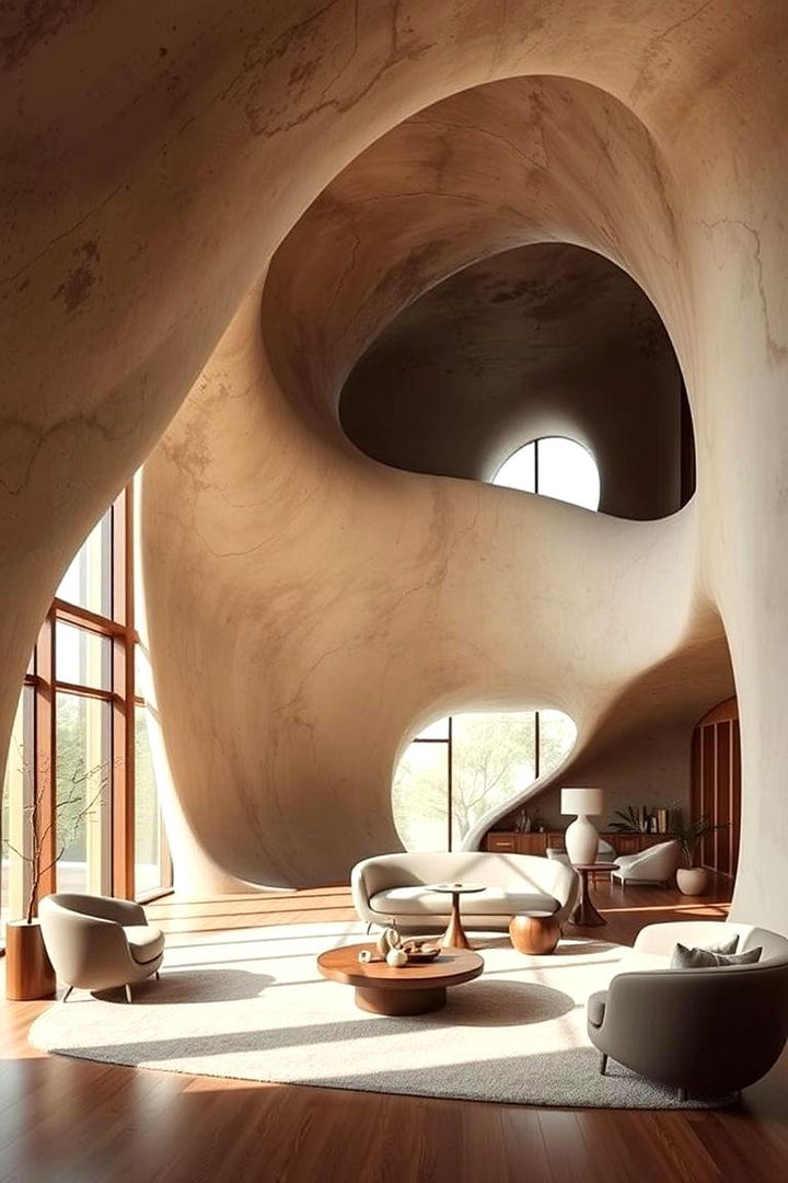 Embracing Curved Organic Shapes - 22 Organic Modern Interior Design Ideas