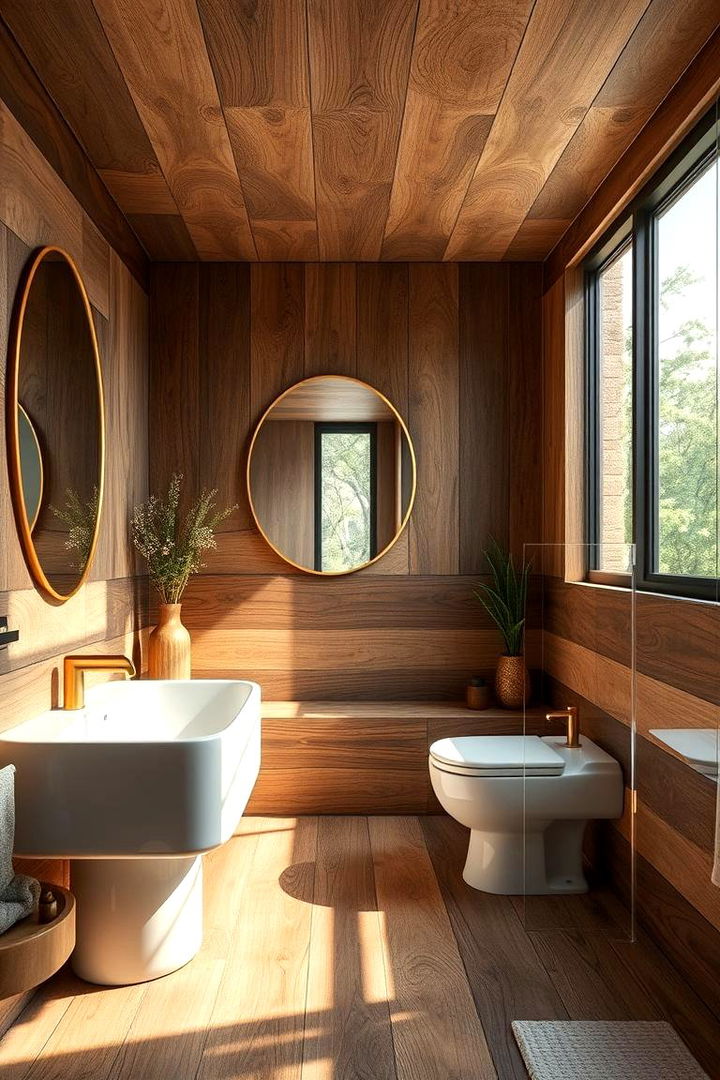 Embracing Gold with Natural Materials - 22 Gold Bathroom Ideas