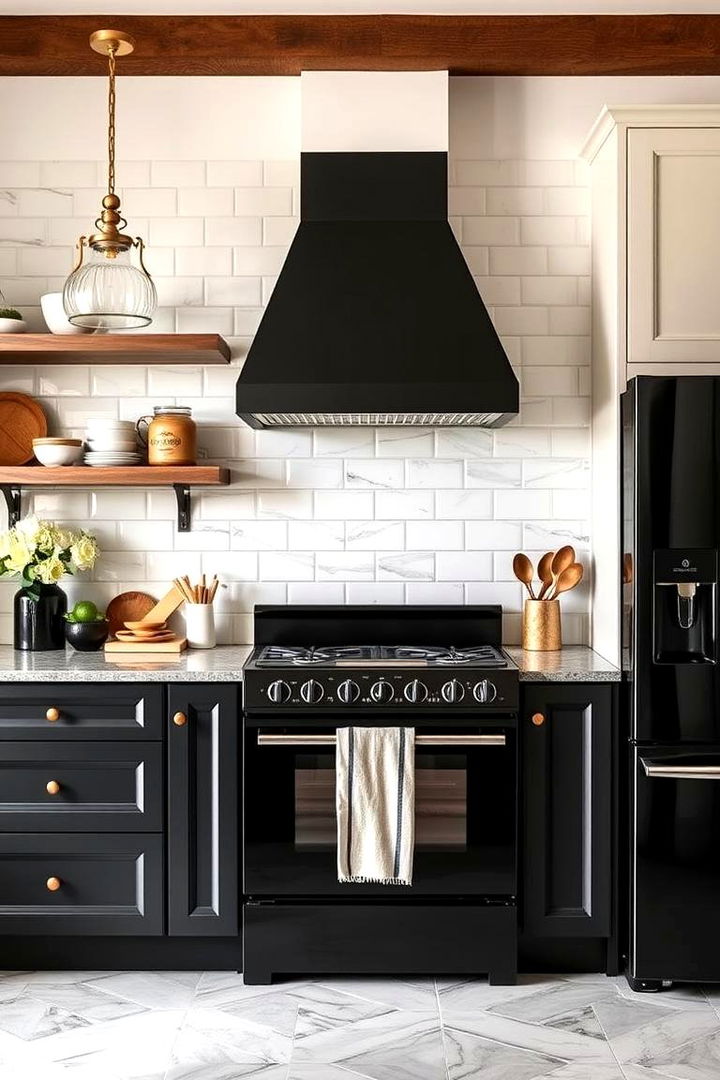 Embracing Luxury in Budget Kitchens - 22 Kitchen With Black Appliances