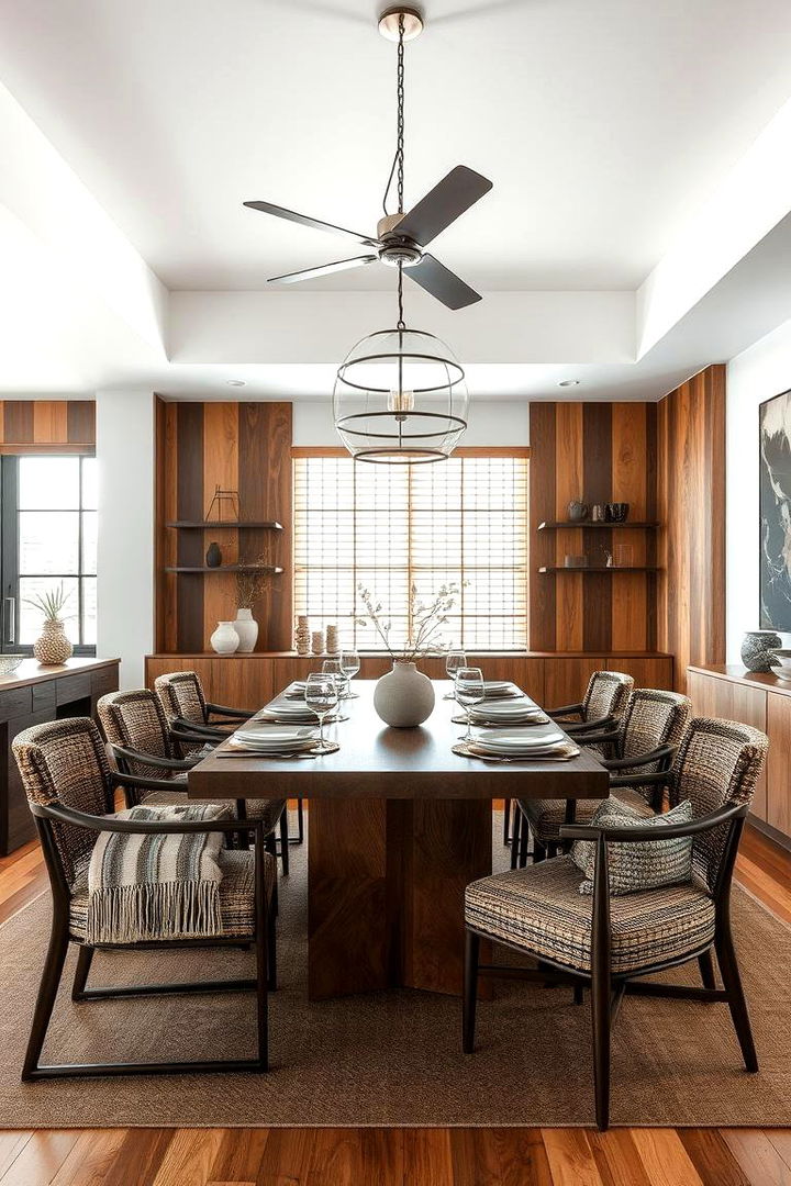Embracing Mixed Materials with Texture - 22 Transitional Dining Room Ideas