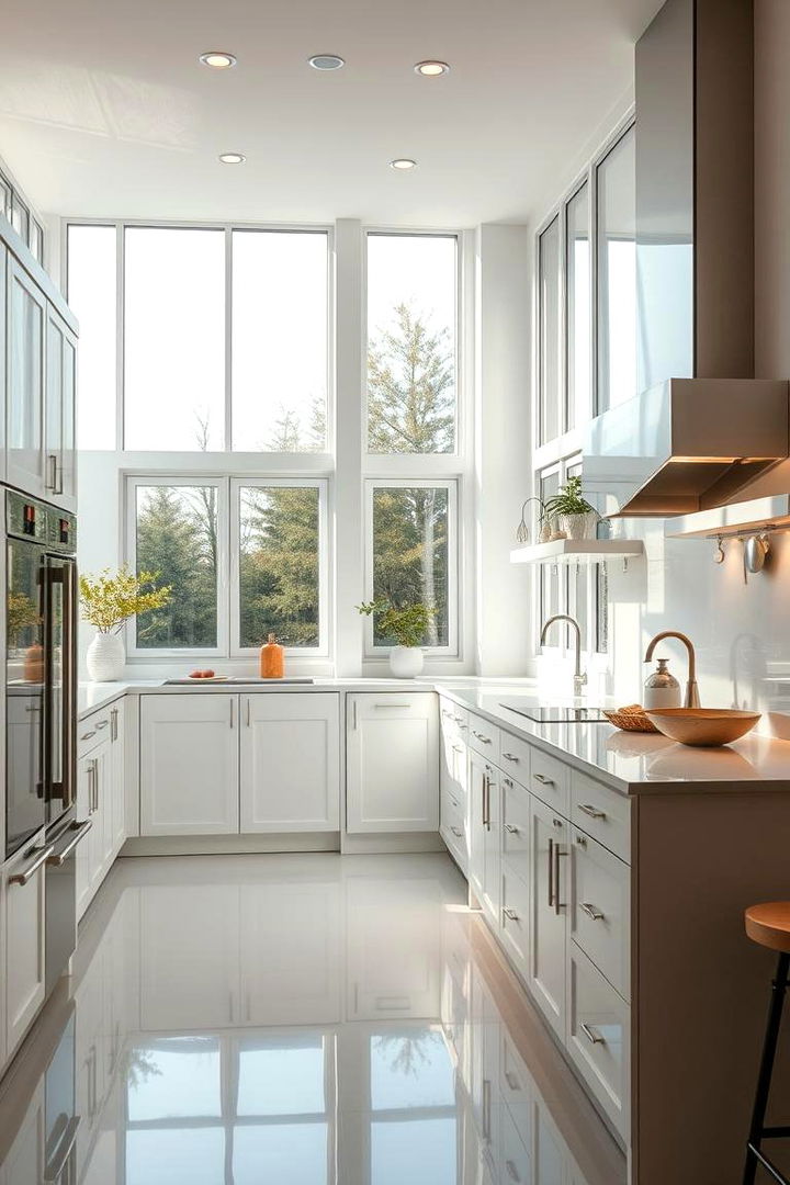 Embracing Natural Light in White Kitchens - 22 Kitchen With White Appliances Ideas