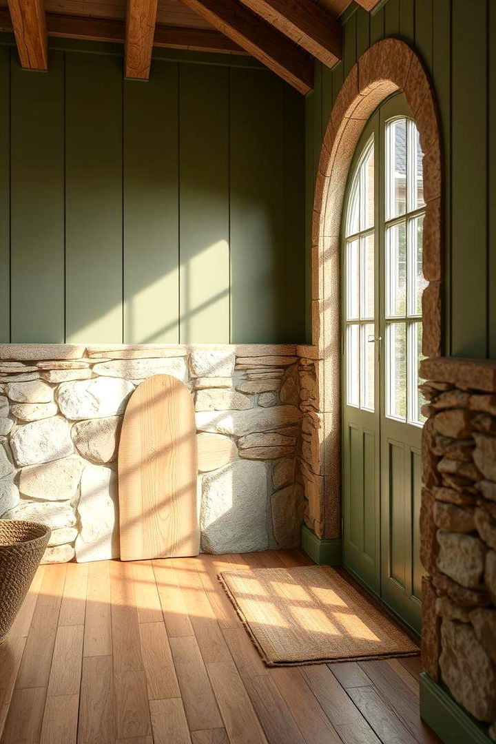 Embracing Natural Textures and Organic Materials - 22 Sage Green House With Black Door