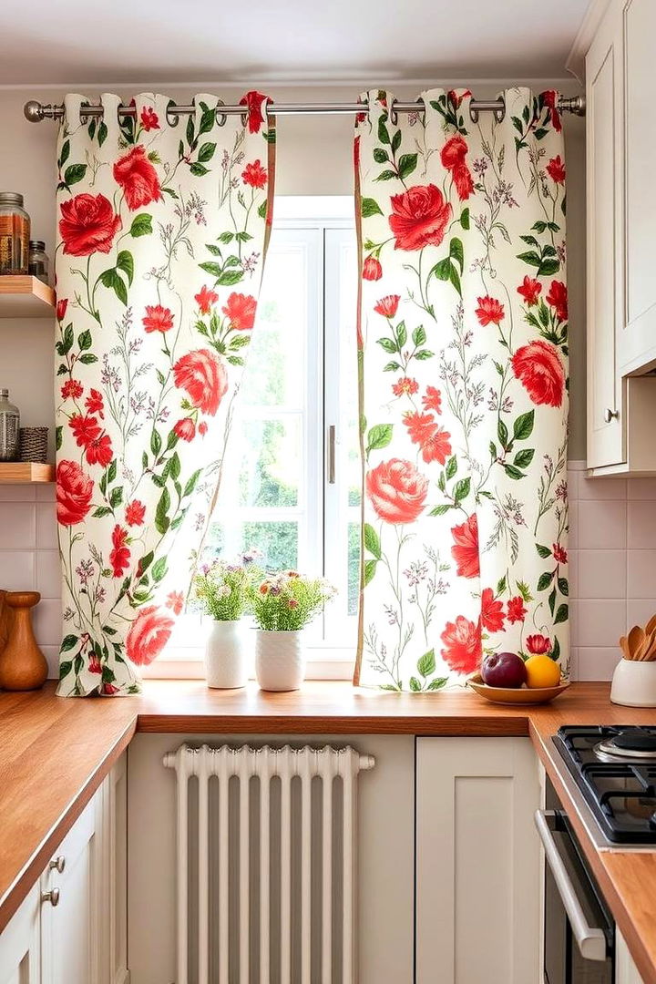 Embracing Nature Botanical Prints - 22 Kitchen Curtain Ideas
