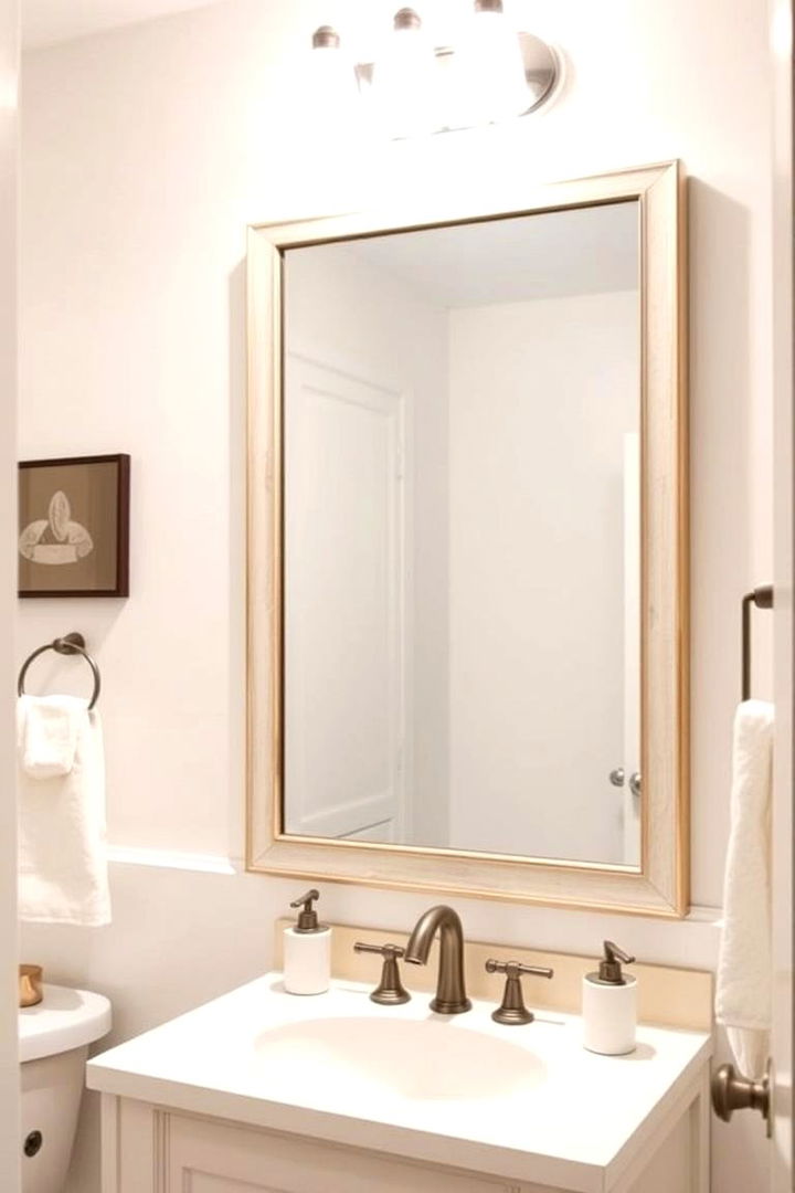 Embracing Simplicity and Function - 22 Farmhouse Bathroom Mirrors Ideas