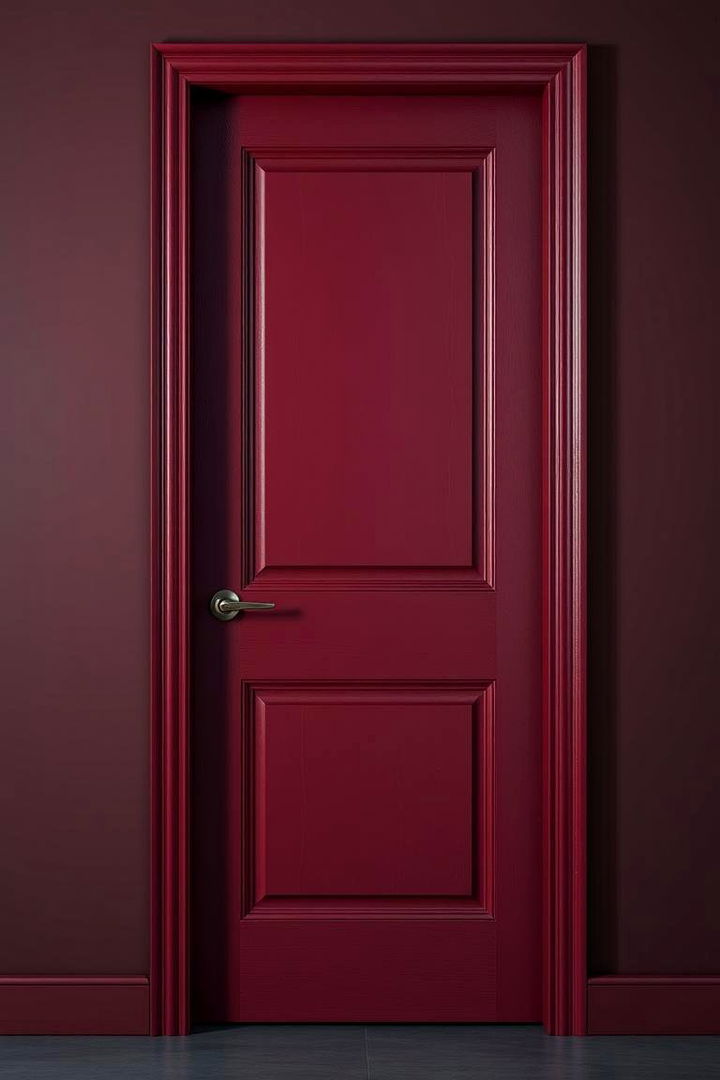 Embracing Textured Finishes - 22 Dark Red Front Door Ideas