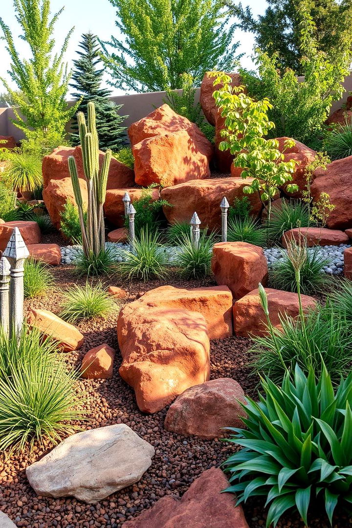 Embracing Timeless Versatility in Landscaping - 22 Red Lava Rock Landscaping Ideas
