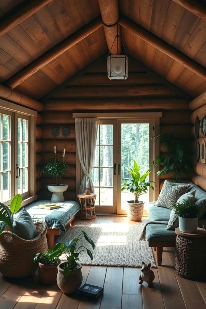 Embracing a Nature Inspired Harmony - 22 Log Cabin Interior Design Ideas