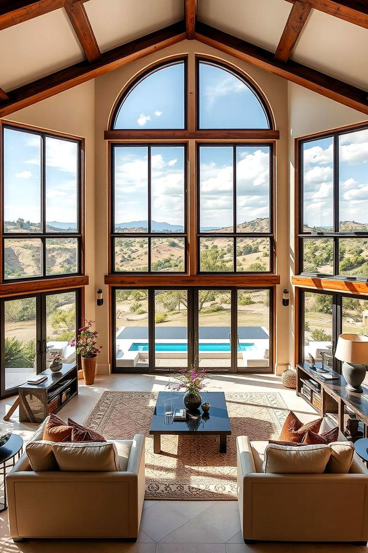 Embracing the Mediterranean Lifestyle with Outdoor Views - 22 Spanish Style Living Room Ideas