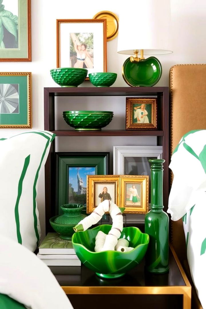 Emerald Accessory Accents - 22 Emerald Green Bedroom Ideas