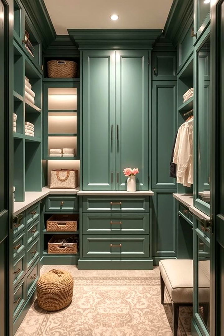 Emerald Closet Elegance - 22 Emerald Green Bedroom Ideas