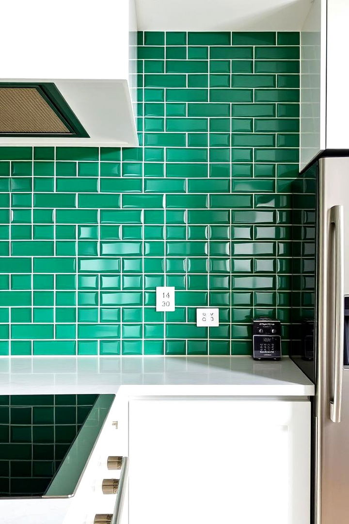 Emerald Green Backsplash - 22 Emerald Green Kitchen Ideas