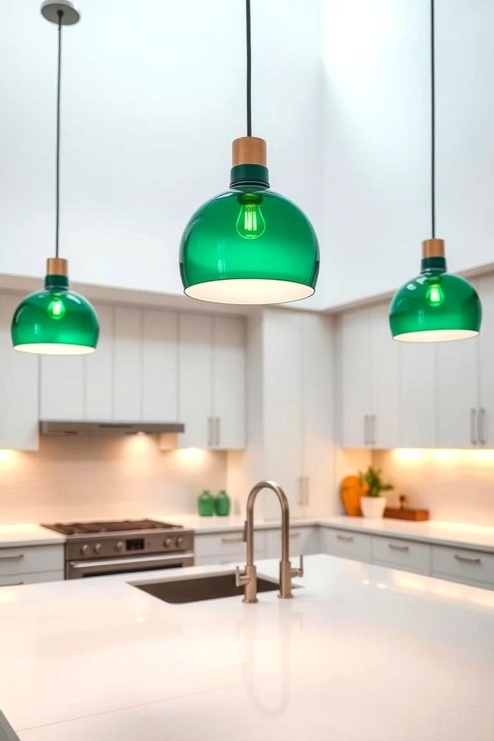 Emerald Green Lighting Fixtures - 22 Emerald Green Kitchen Ideas