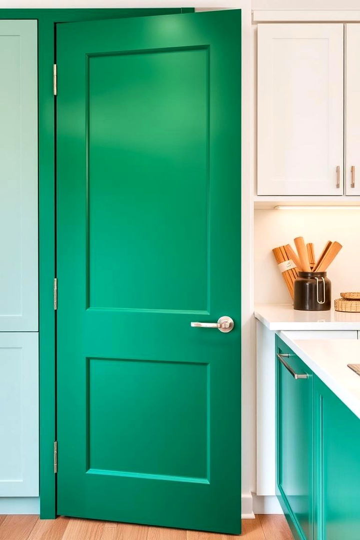 Emerald Green Pantry Doors - 22 Emerald Green Kitchen Ideas