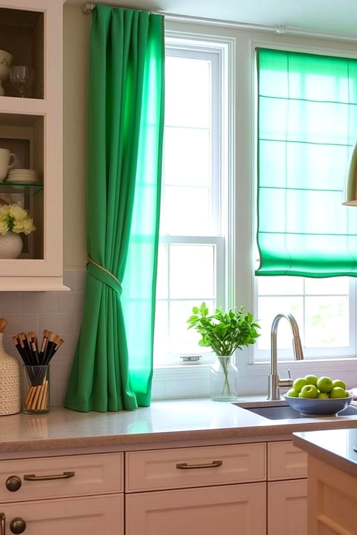 Emerald Green Window Treatments - 22 Emerald Green Kitchen Ideas