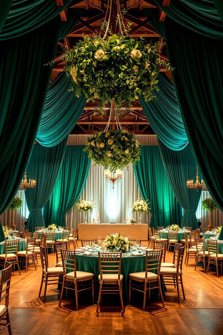 Emerald Inspired Venue Decor - 22 Emerald Green Wedding Ideas