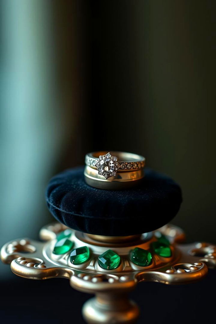 Emerald Ring Display Ideas - 22 Emerald Green Wedding Ideas