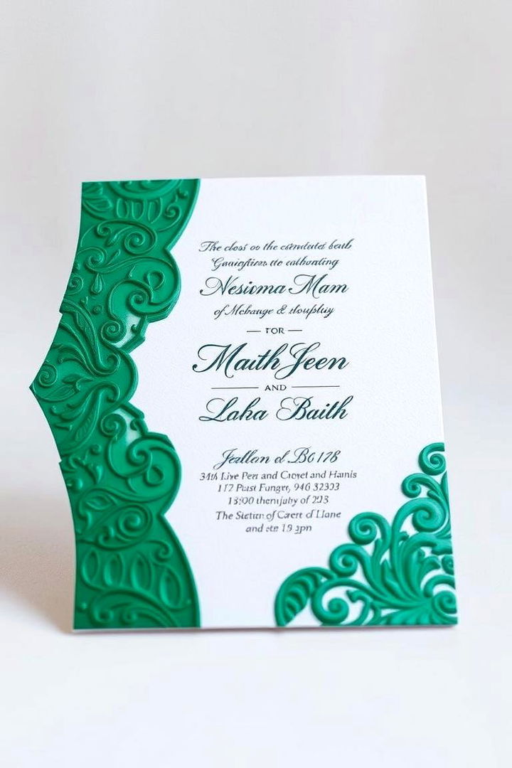 Emerald Themed Invitations - 22 Emerald Green Wedding Ideas