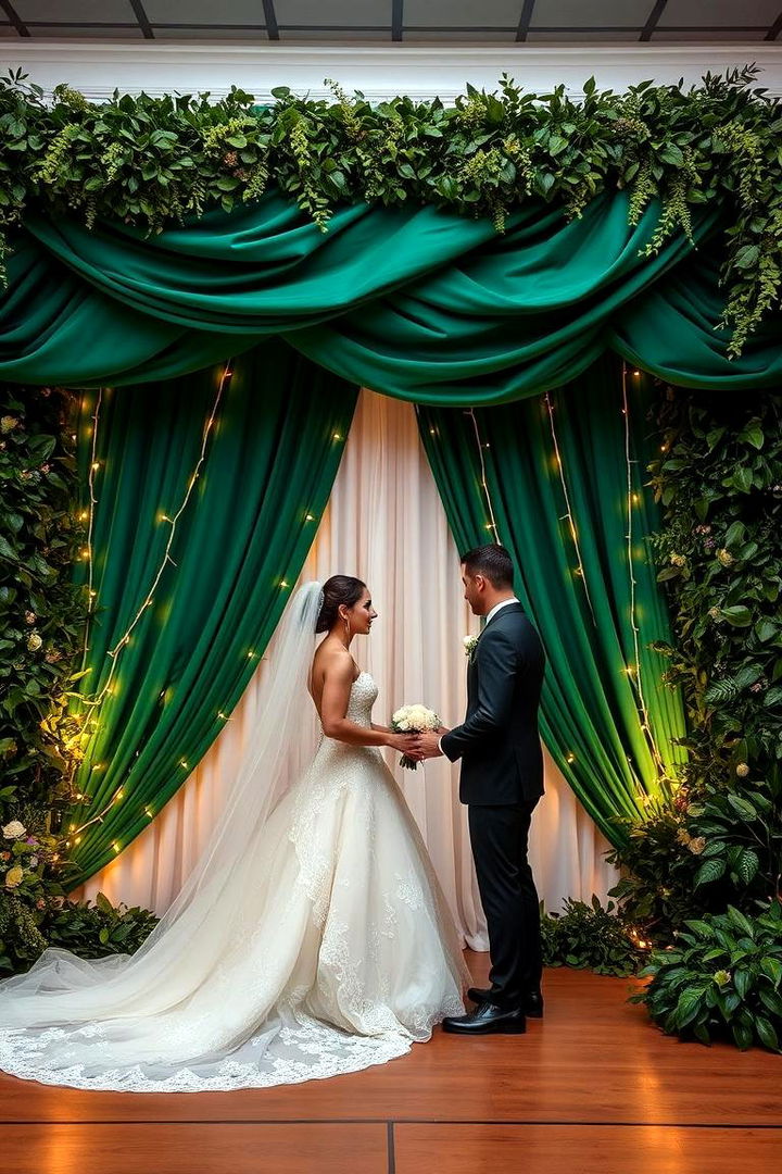 Emerald Wedding Backdrops - 22 Emerald Green Wedding Ideas
