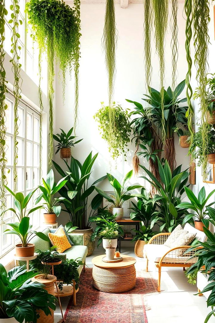 Emphasis on Indoor Plant Integration - 22 Bohemian Tropical Bohemian Decor