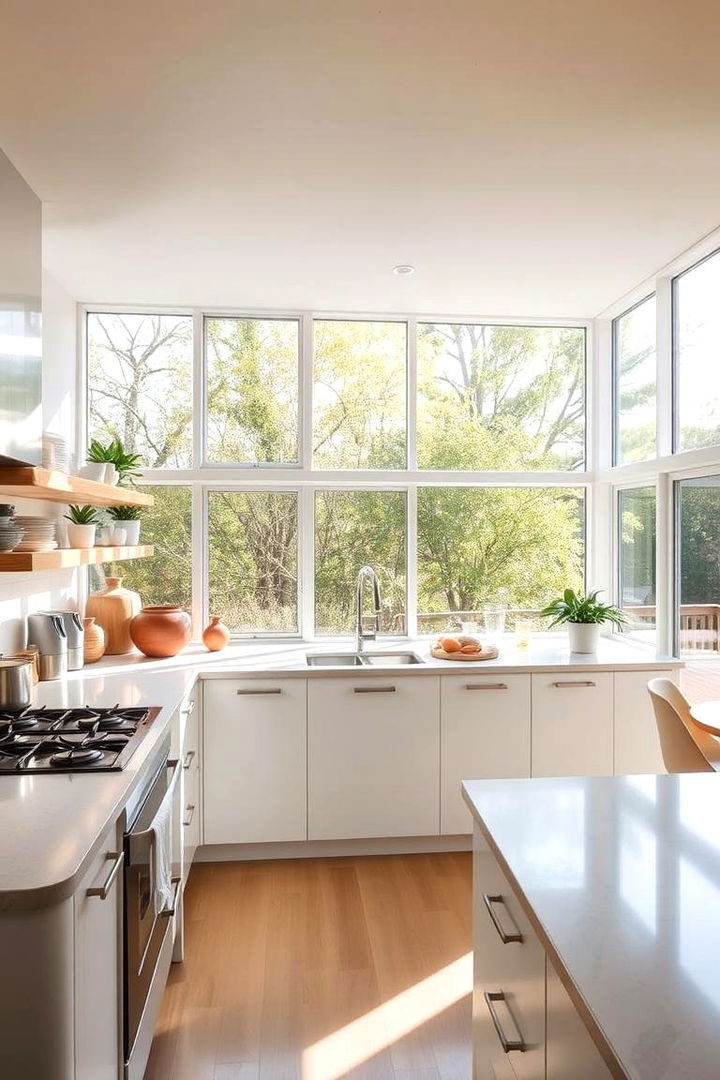 Emphasis on Natural Lighting - 22 Minimalist Kitchen Ideas