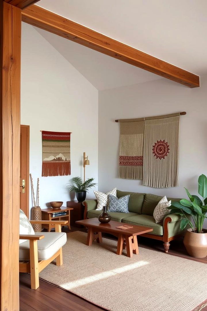 Emphasizing Handcrafted Elements - 22 Organic Modern Living Room Design Ideas