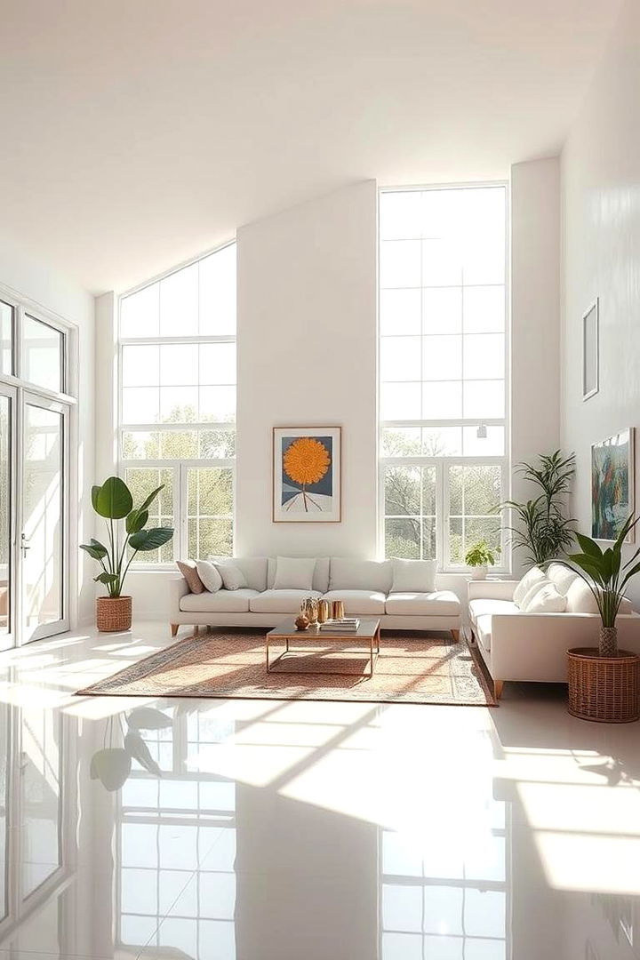 Emphasizing Natural Light - 22 Minimalist Living Room Ideas