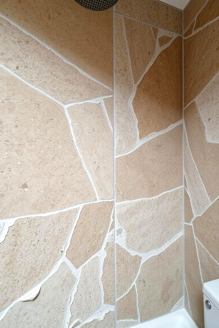 Emphasizing Stones Natural Imperfections - 22 Stone Bathroom Ideas