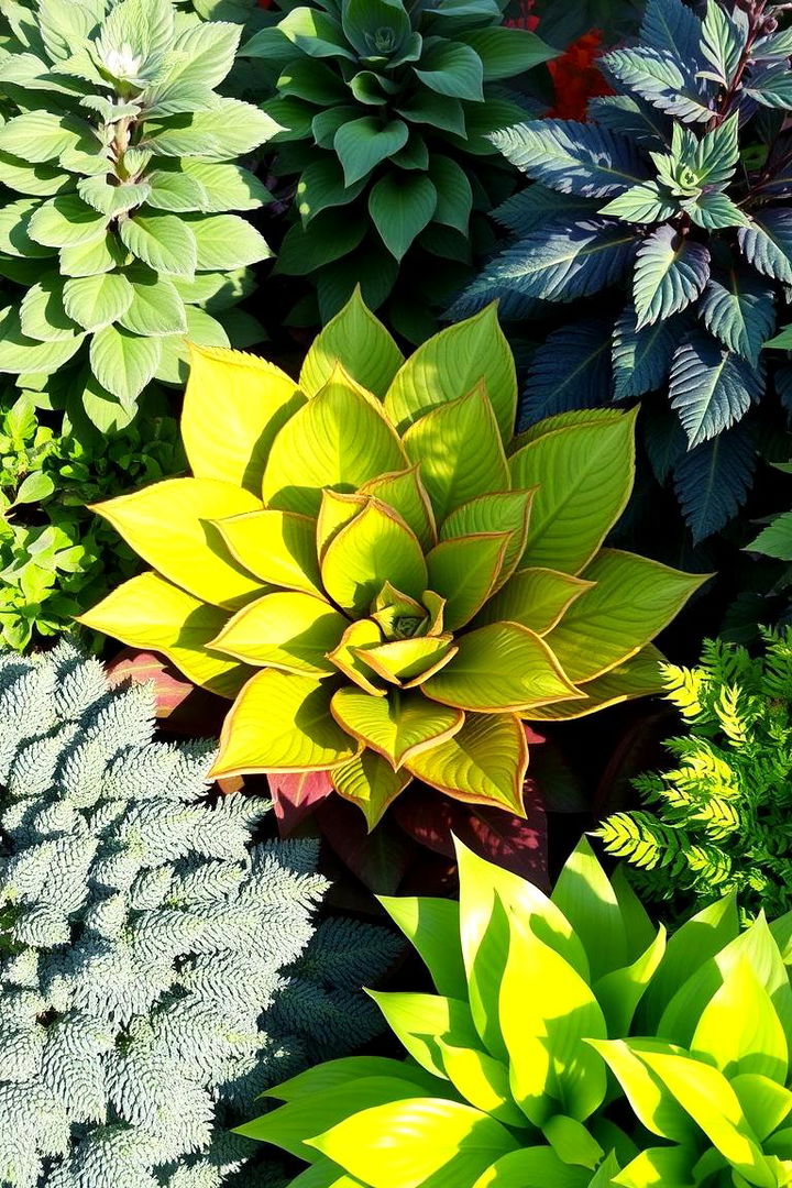 Emphasizing Unique Foliage Varieties - 22 Shade Garden Design Ideas