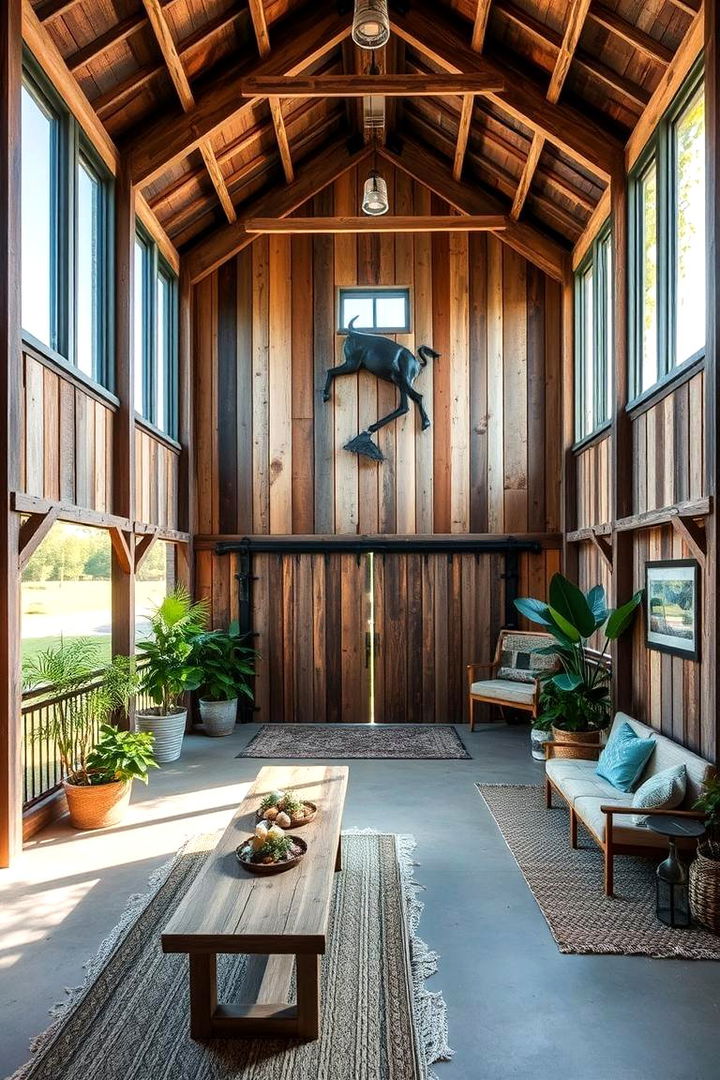 Employing Eco Friendly Materials - 22 Pole Barn Interior Ideas