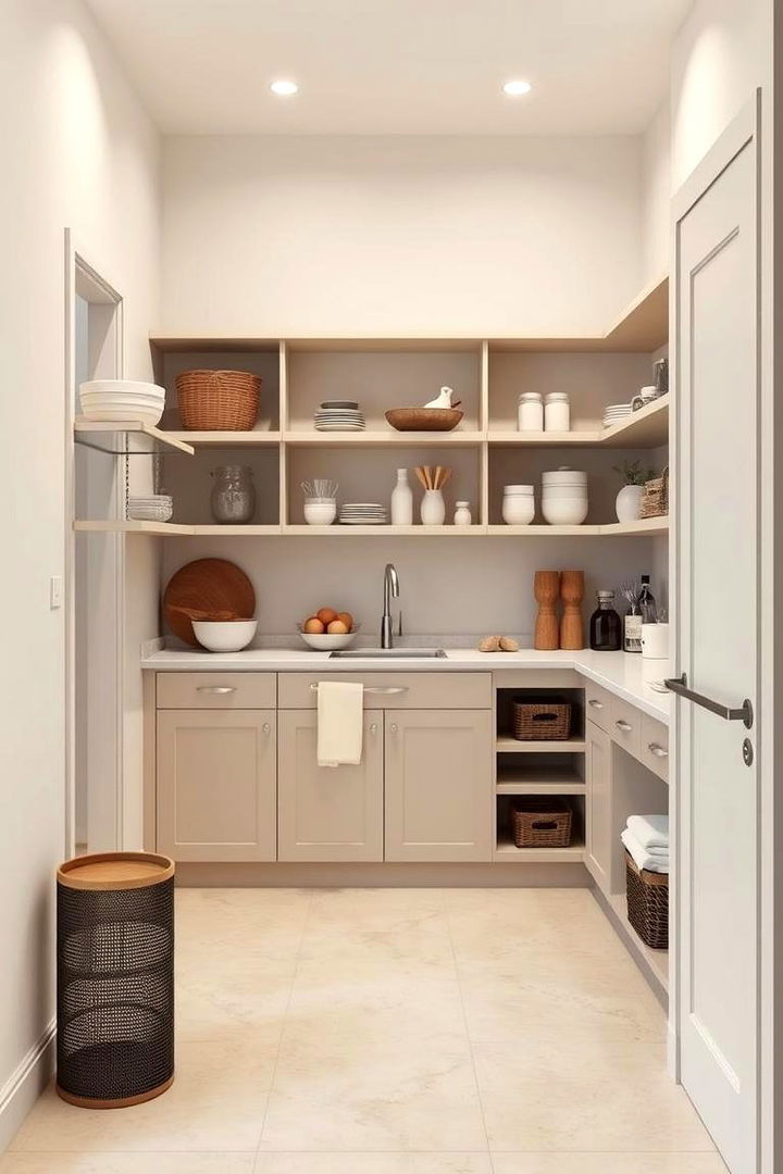 Employing a Minimalist Aesthetic - 22 Kitchen Pantry Ideas
