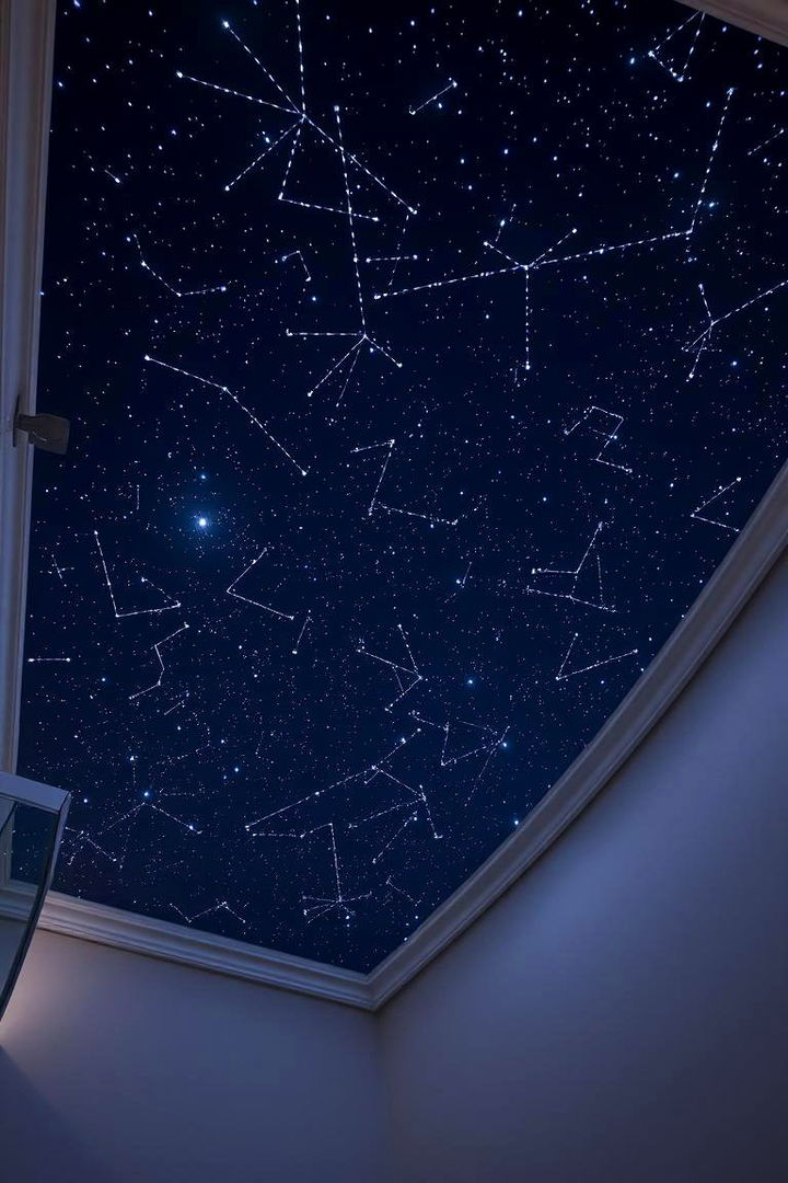 Enchanted Ceiling and Starry Lights - 22 Harry Potter Bathroom Ideas