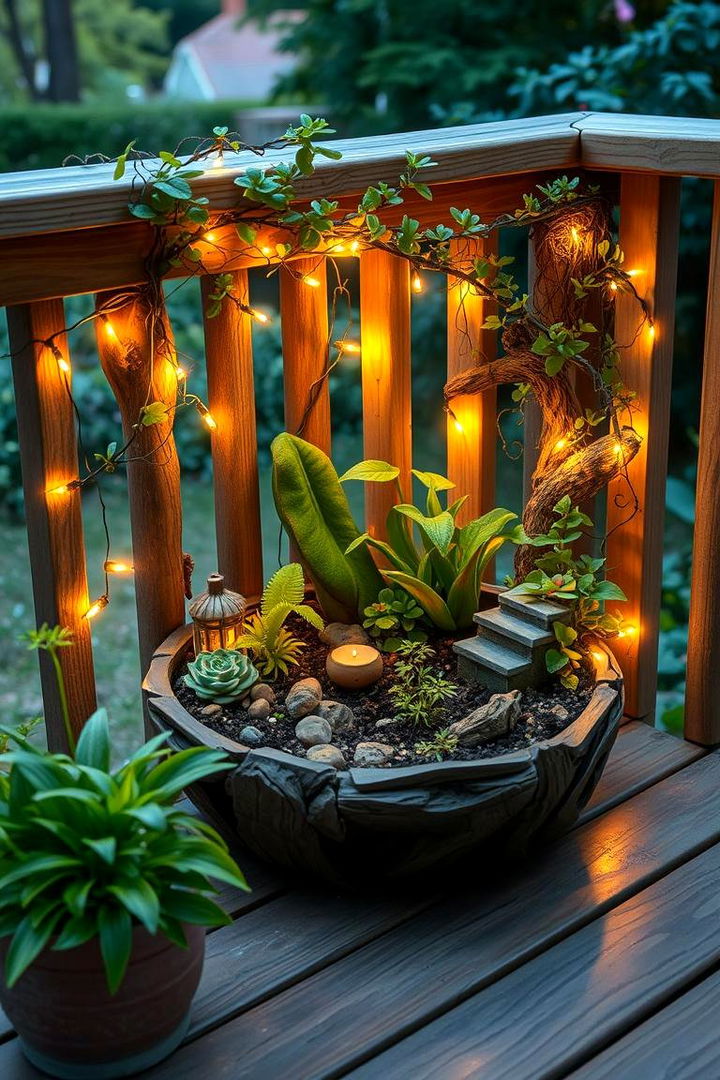 Enchanted Fairy Garden Nooks - 22 Deck Decorating Ideas With Plant