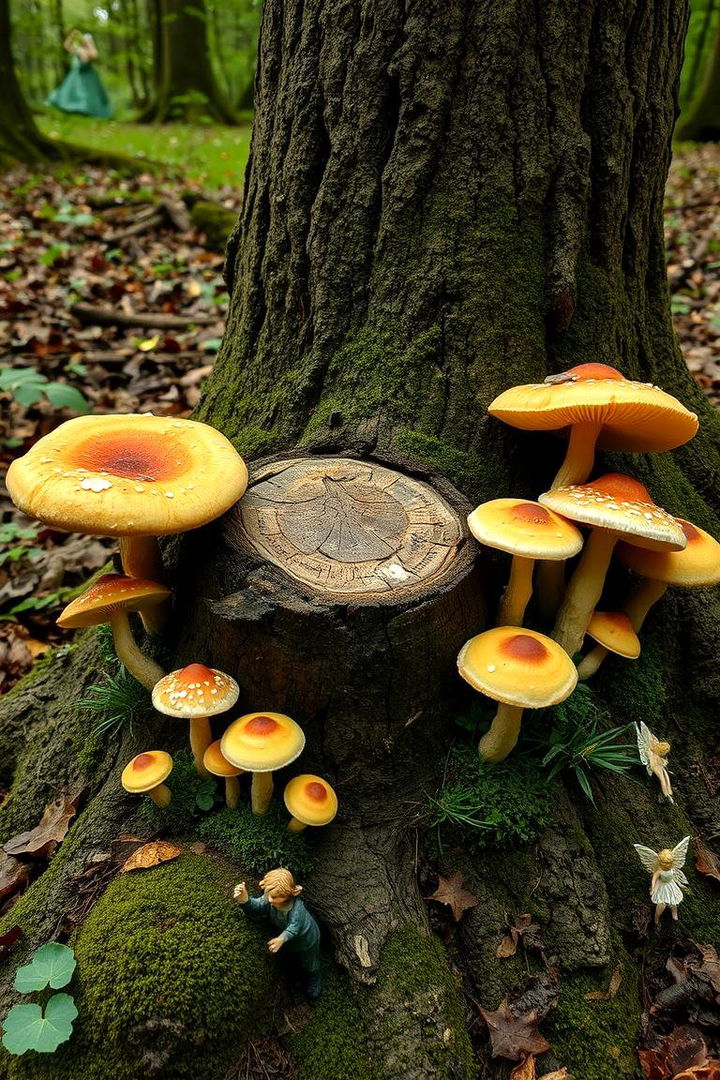 Enchanted Mushroom Grove - 22 Tree Stump Fairy Garden Ideas