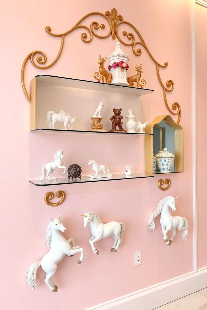Enchanted Wall Shelves - 22 Unicorn Bedroom Ideas