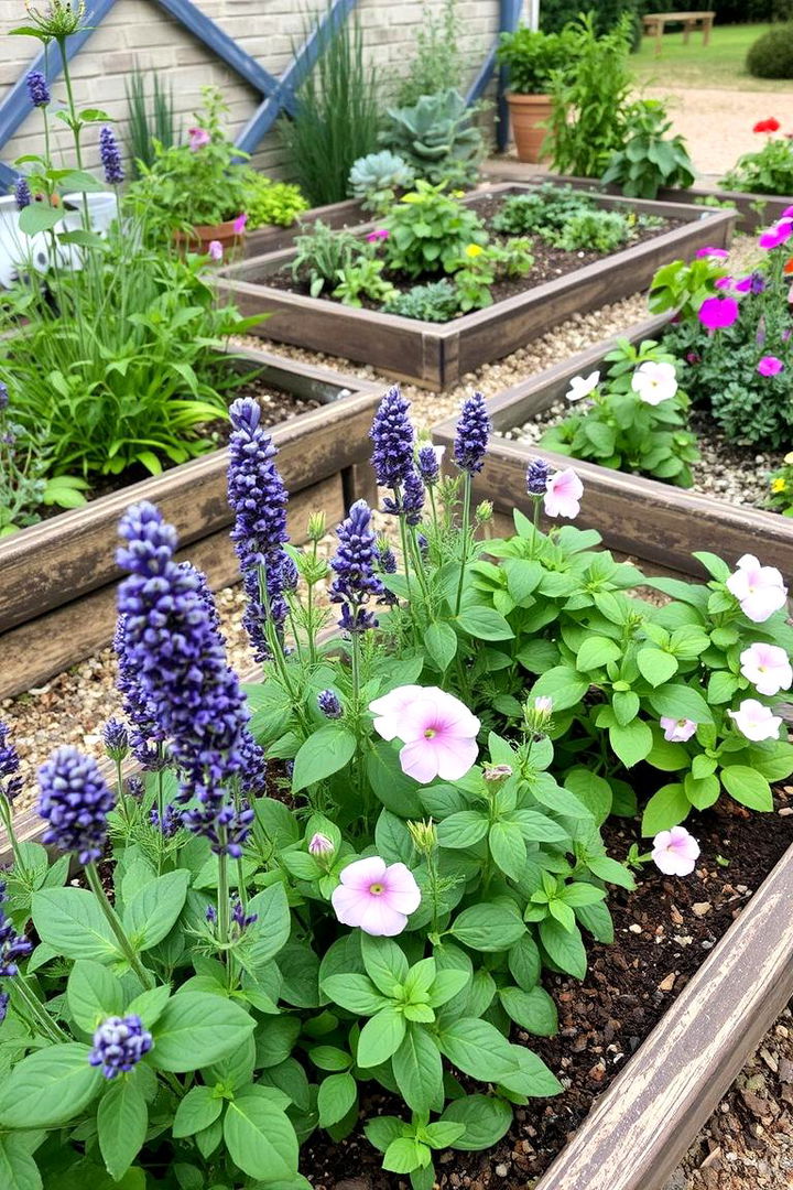 Enchanting Blush Herb Garden - 22 Pink Garden Ideas