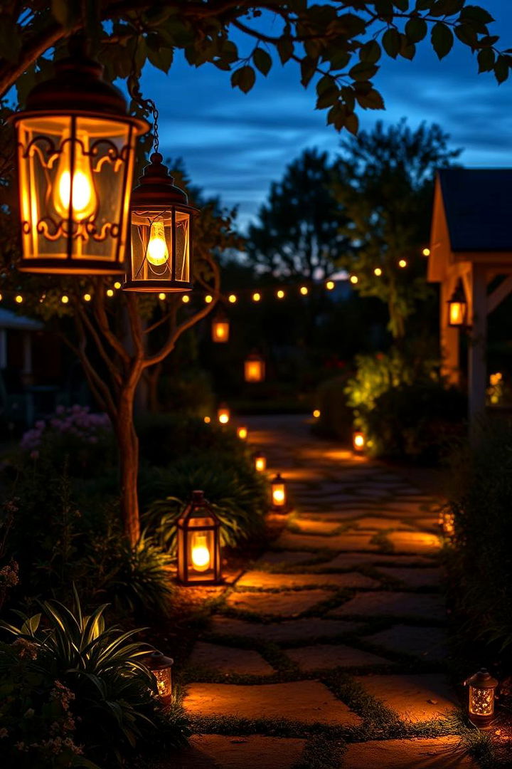 Enchanting Garden Lighting Ideas - 22 Farmhouse Green Exterior Home Ideas